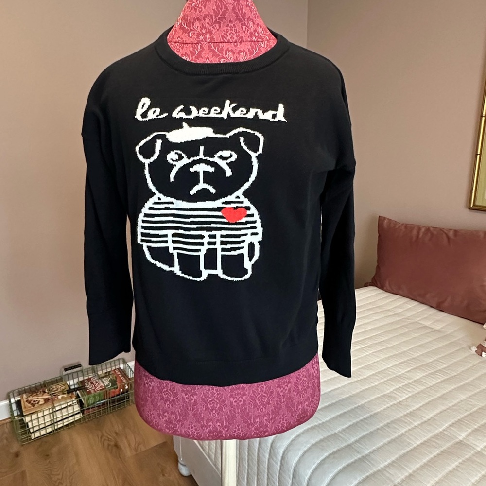 French connection Frenchie trendy sweater